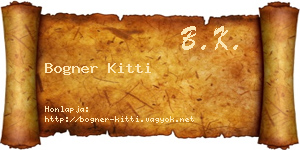 Bogner Kitti névjegykártya